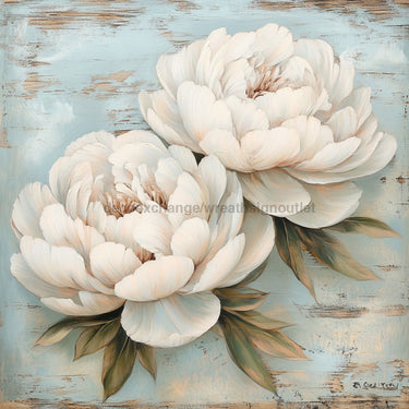 Floral Sign, Peonies Sign, DCO-02380, Sign For Wreath, 10x10 Metal Sign